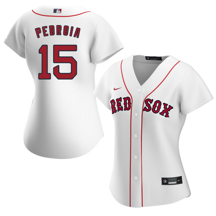 Nike Women #15 Dustin Pedroia Boston Red Sox Baseball Jerseys Sale-White